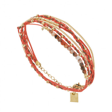 bracelet-corail-multitours-perle ZAG