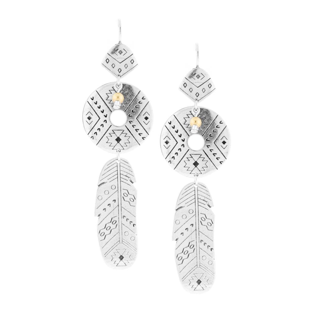 Boucles d'oreilles plume SHABADA